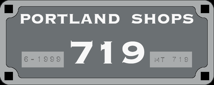 The builder's plate for the last DC drive locomotive ordered by the railroad