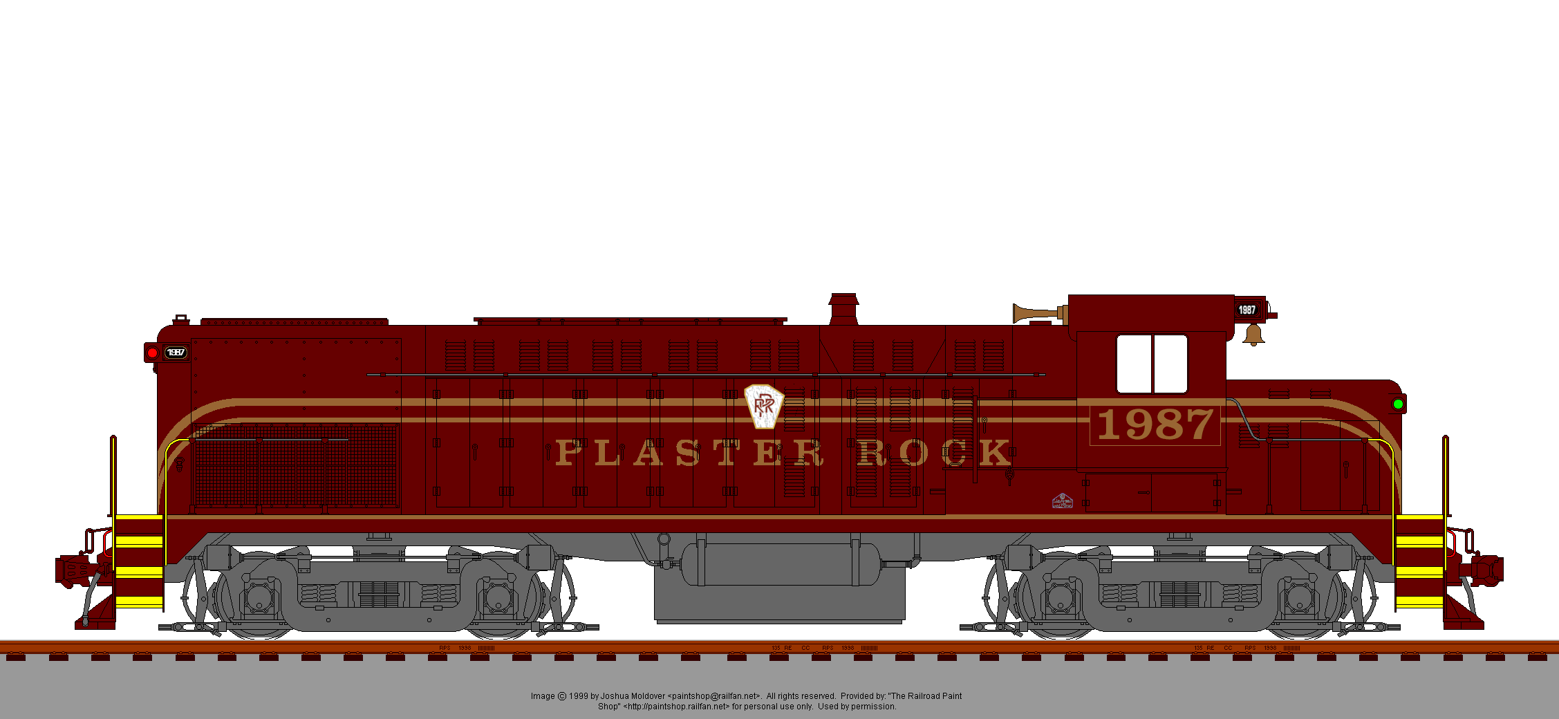 Baldwin DS-4-4-15m in the PRR(y)'s Pennsylvania Railroad-alike paint scheme